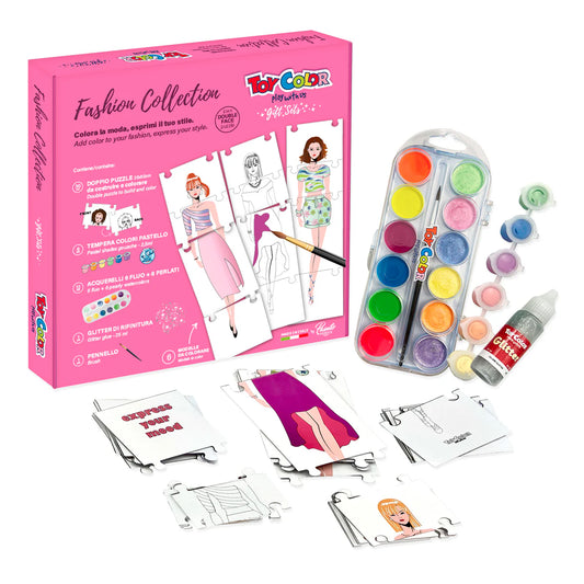 Puzzle da colorare scatola regalo Fashion Collection by Toy Color