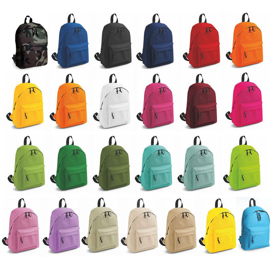 Zaino In Nylon Con Tasca Anteriore E Spallacci Imbottiti